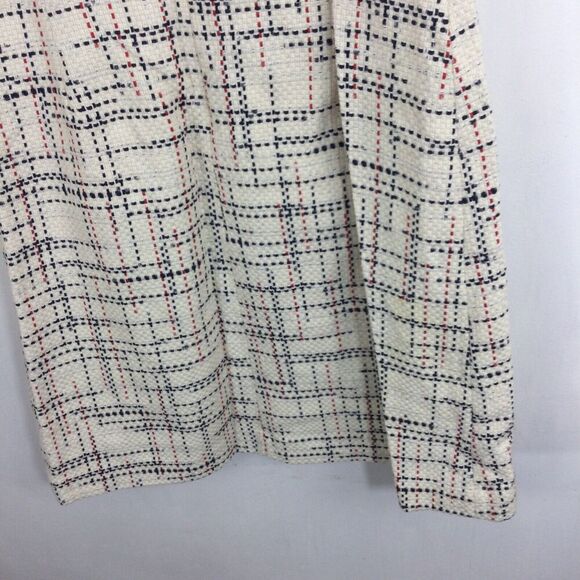 Banana Republic Cream Ivory Italian Tweed Cross Front Dress Crea Red Size 10 NWT - Picture 8 of 12
